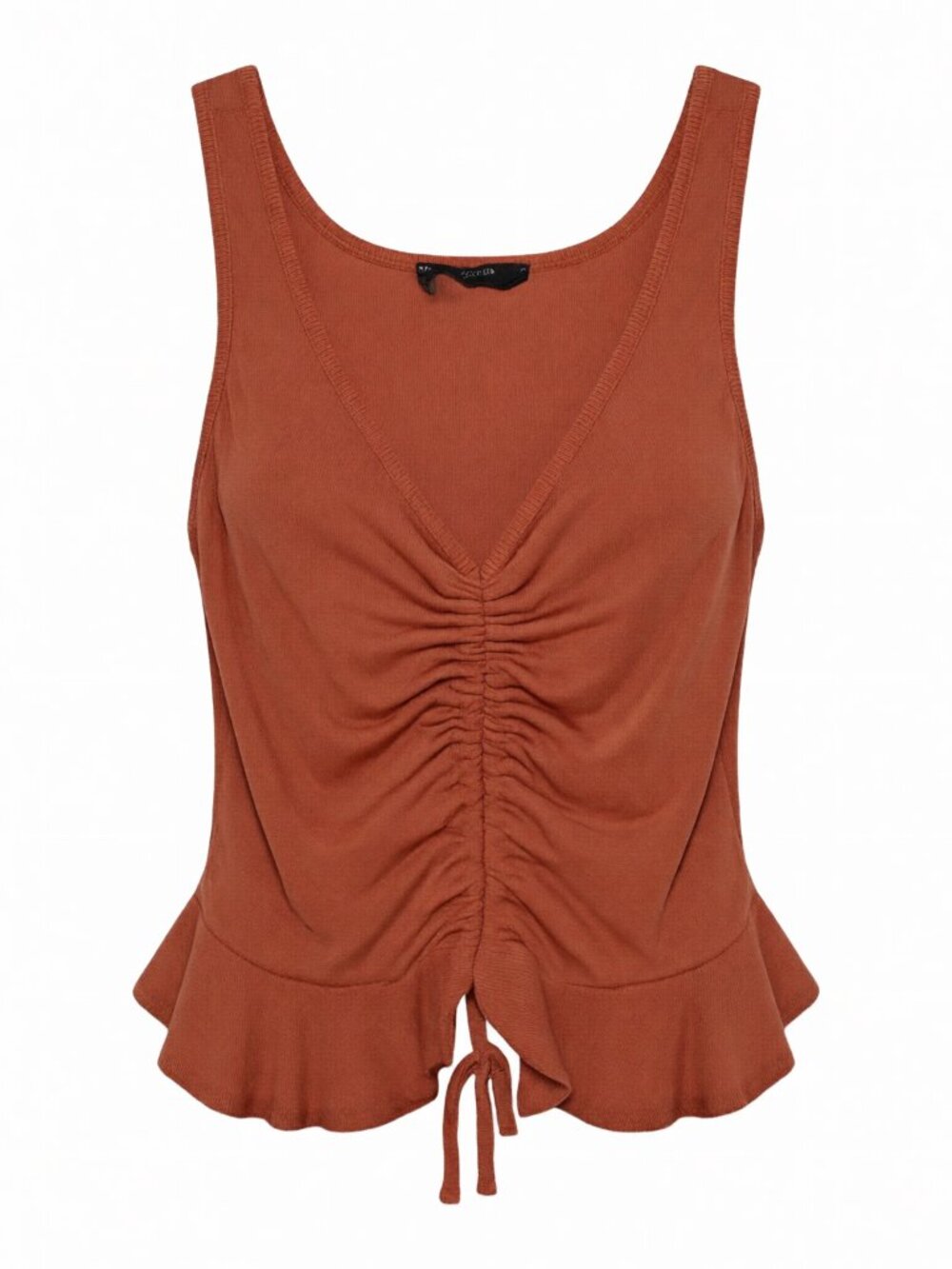 Saints Women's Ruched Tank Top Women’s S Orange